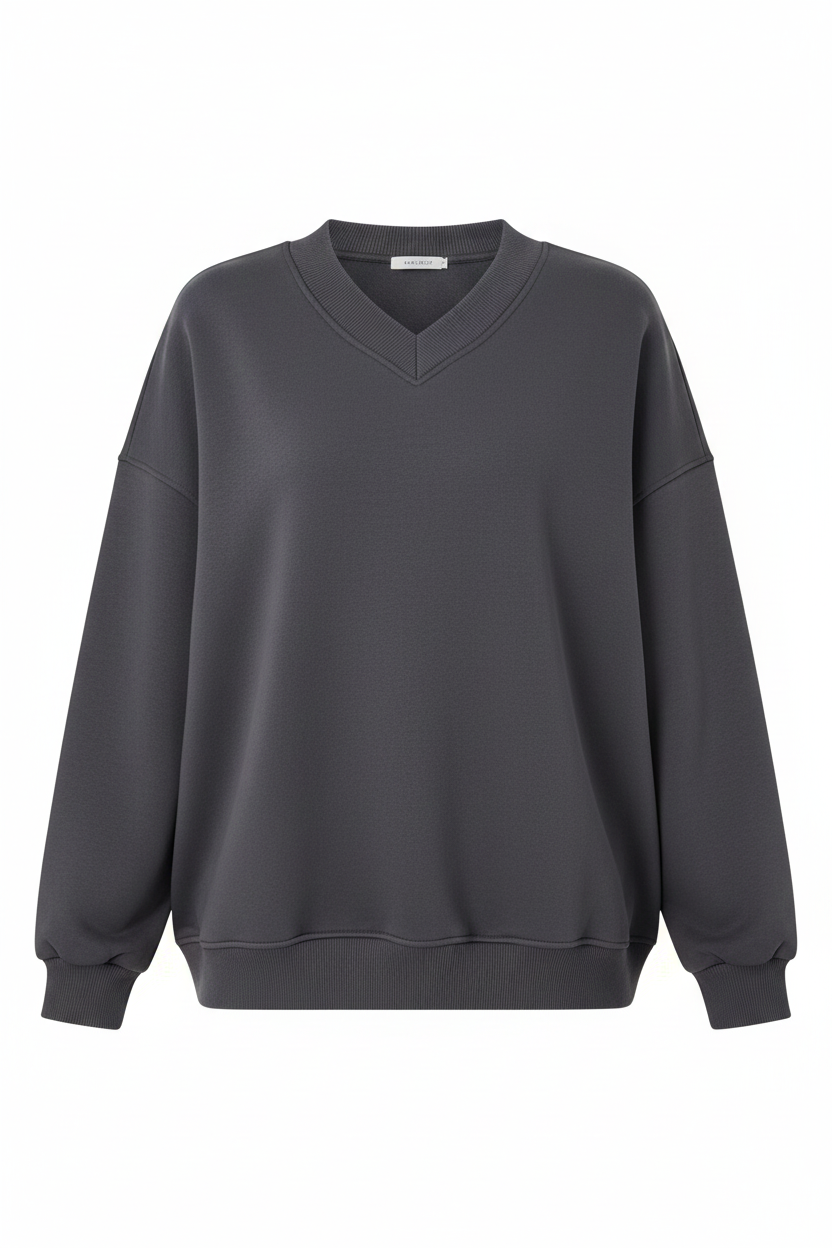 Trui met V-hals en verlaagde schouders voor dames